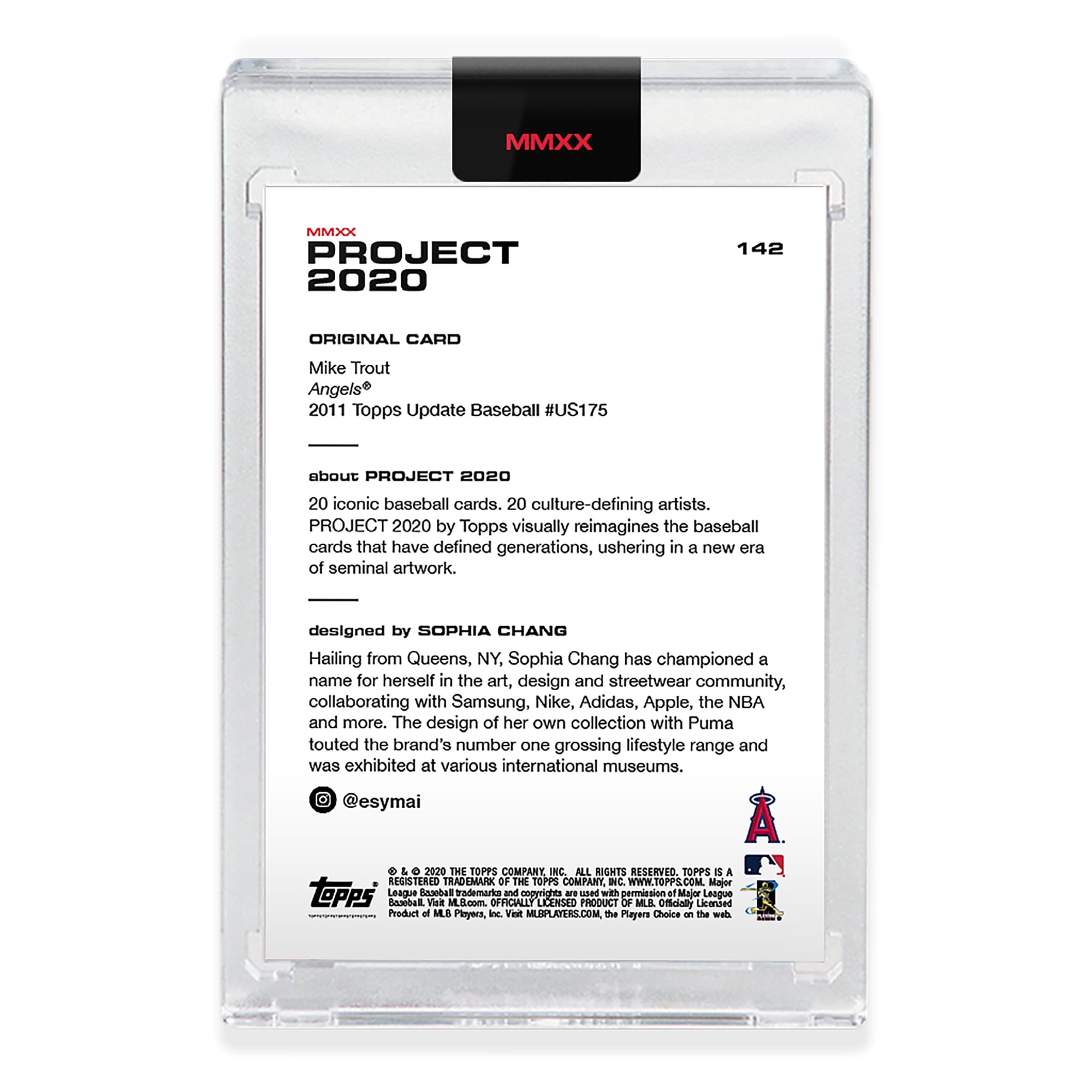 MLB Topps PROJECT 2020 Card 142 | 2011 Mike Trout by Sophia Chang