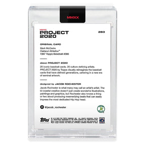 Topps PROJECT 2020 Card 283 - 1987 Mark McGwire by Jacob Rochester