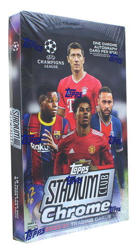 Topps Stadium Club Chrome UEFA 2020/21 Soccer Box | 18 Packs