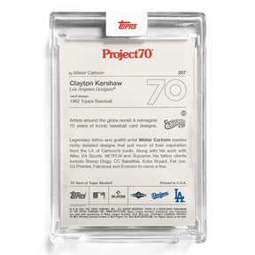 MLB Topps Project70 Card 207 | 1962 Clayton Kershaw by Mister Cartoon