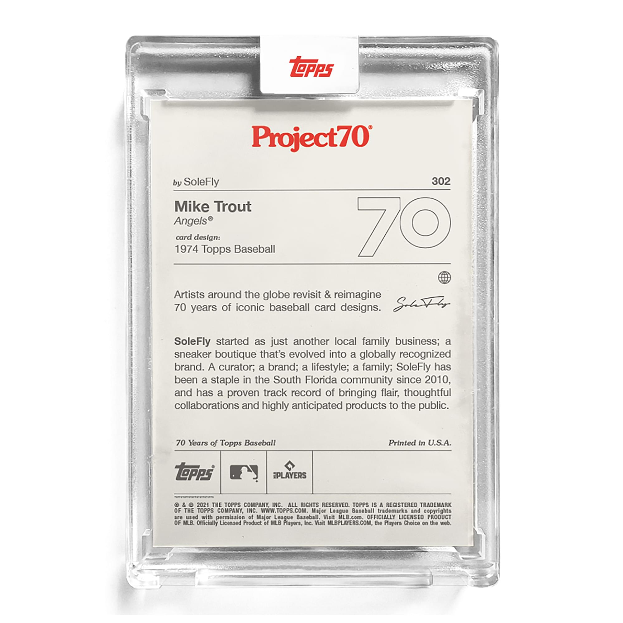 MLB Topps Project70 Card 302 | 1974 Mike Trout by SoleFly
