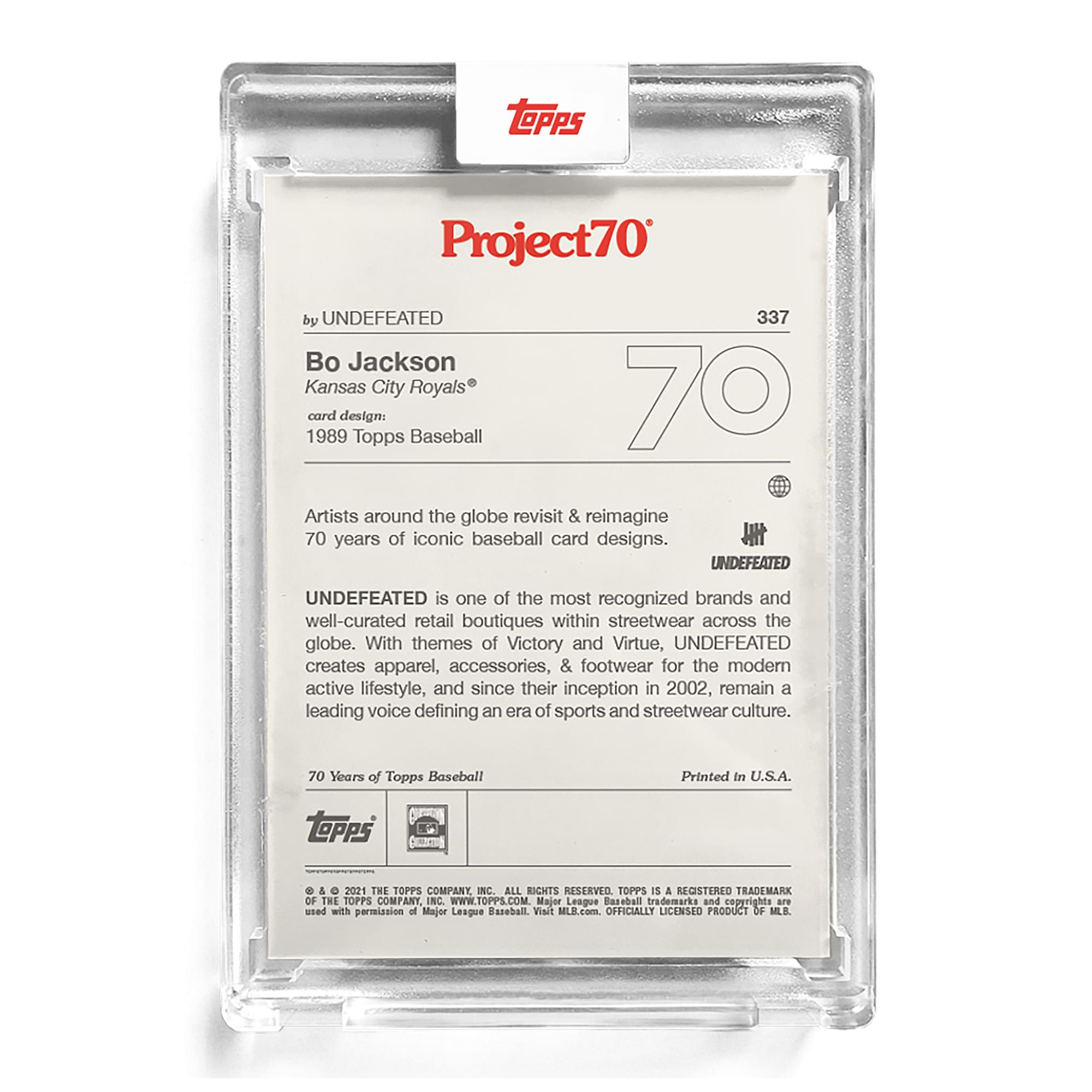 MLB Topps Project70 Card 337 | Bo Jackson by UNDEFEATED