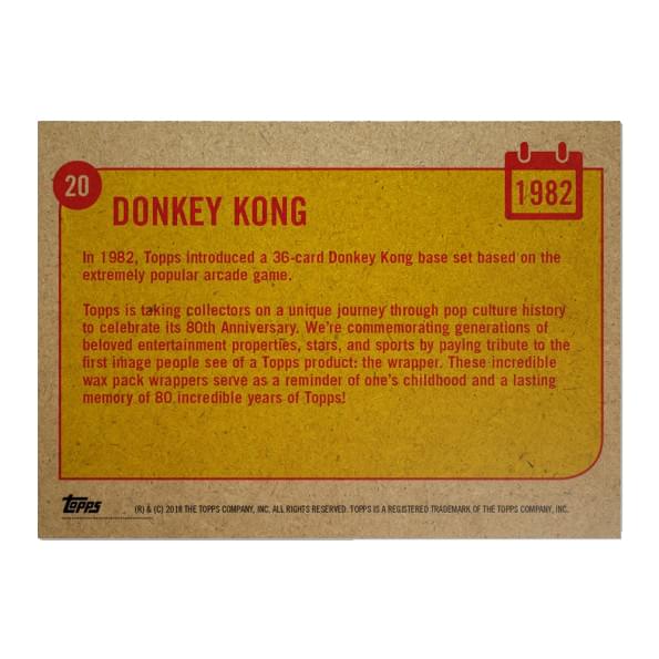 Donkey Kong 1982 Topps 80th Anniversary Wrapper Art Card #20
