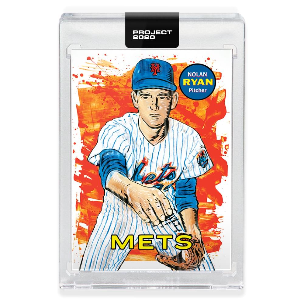 Topps PROJECT 2020 Card 18 - 1969 Nolan Ryan by Blake Jamieson Includes 1 - 2.5"x3.5" trading card encased in one-touch magnetic case