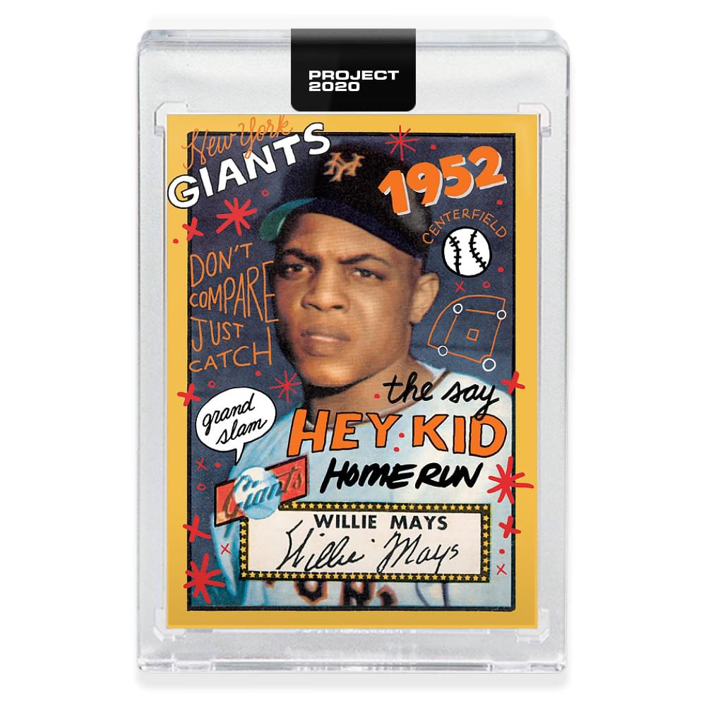 Topps PROJECT 2020 Card 80 - 1952 Willie Mays by Sophia Chang