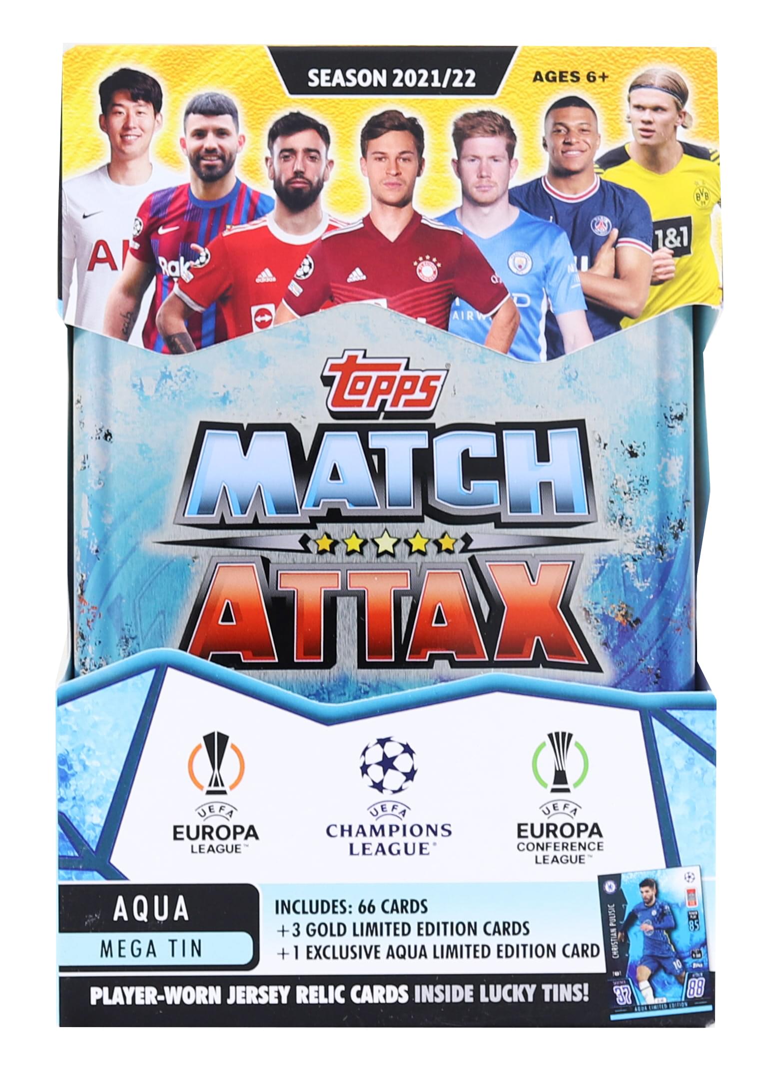 2021/22 Topps UEFA Champions League Match Attax Mega Tin | Aqua