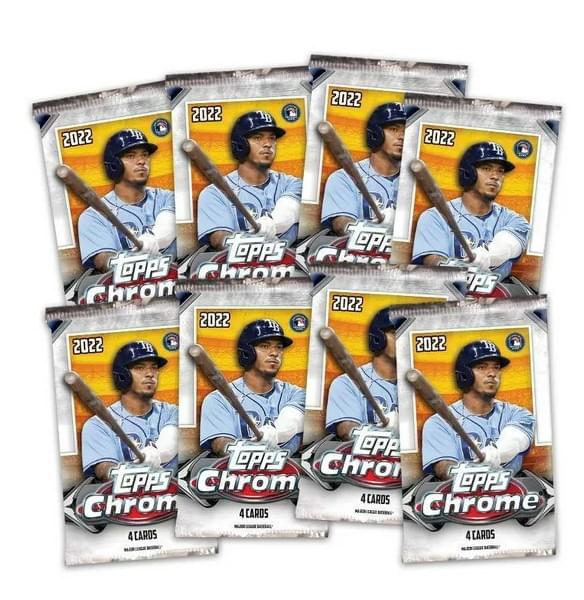 MLB 2022 Topps Chrome Baseball Value Box | 8 Packs