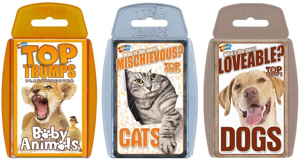 Cute Animals Top Trumps Card Game Bundle | Cats | Dogs | Baby Animals