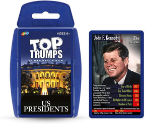 Red White & Blue Top Trumps Card Game Bundle | USA | Presidents | Washington DC