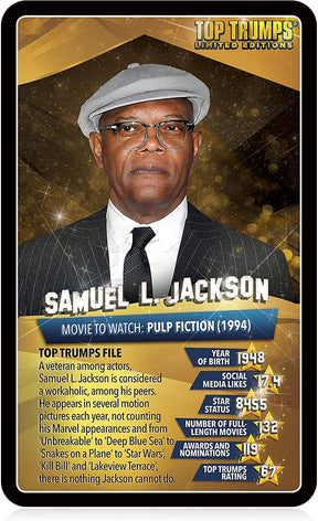 Movie Stars Top Trumps Card Game