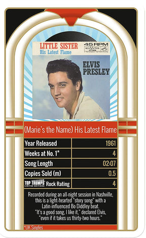 Elvis Presley Top 30 Top Trumps Card Game