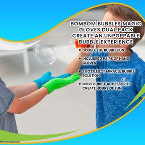 BomBom Bubbles Magic Gloves Dual Pack | Create An Unpoppable Bubble Experience