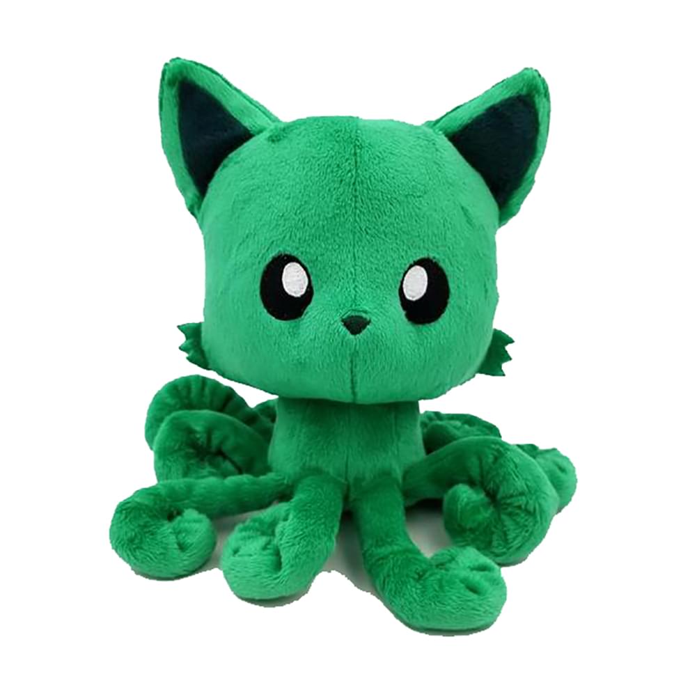 Tentacle Kitty 8 Inch Plush, Emerald Green