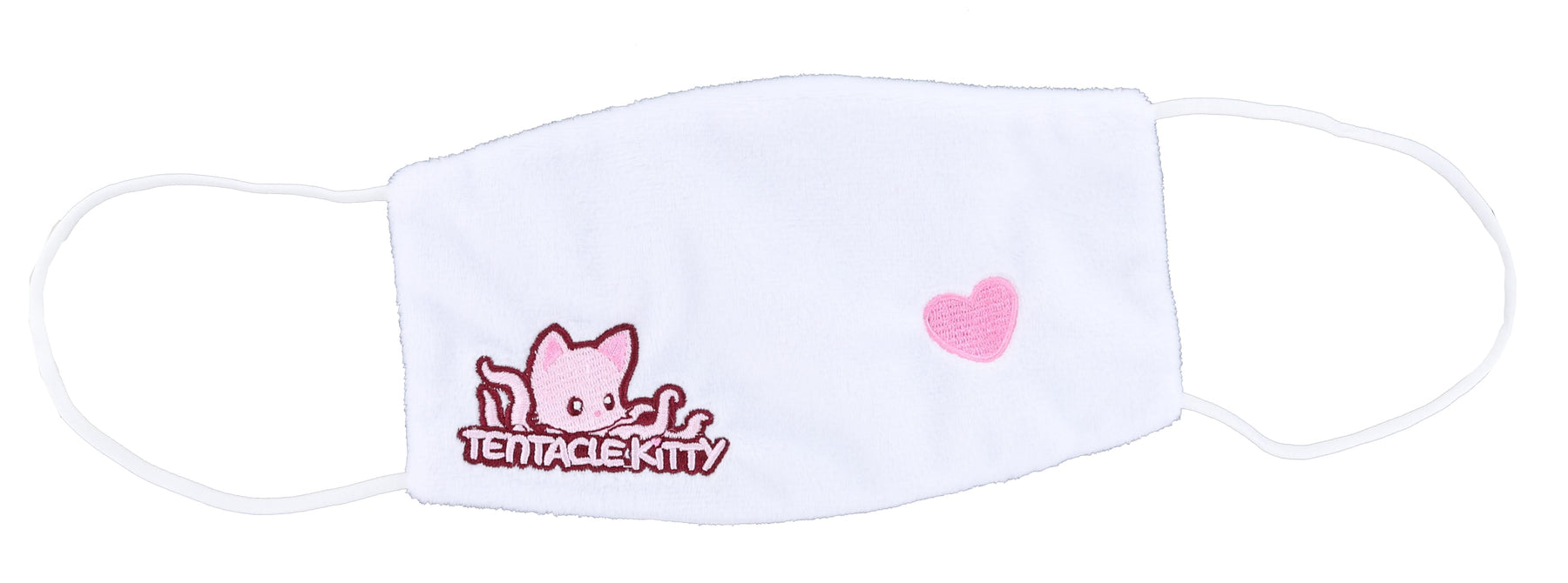 Tentacle Kitty Childrens Cotton Face Mask | White
