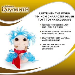 Labyrinth The Worm 14-Inch Character Plush Toy | Toynk Exclusive