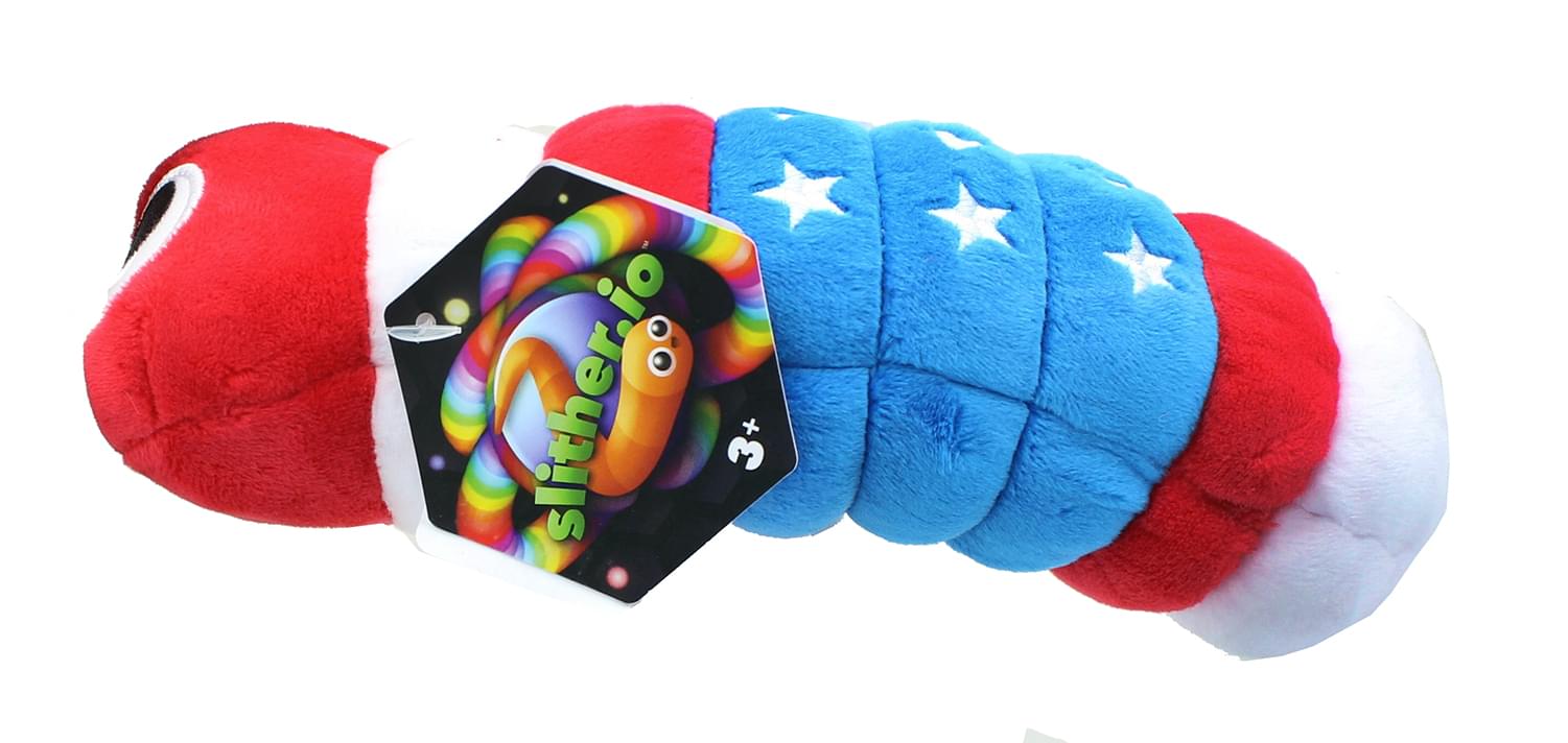 UCC Distributing Slither.IO 8 Inch Bendable Plush | Blue/Yellow/Red