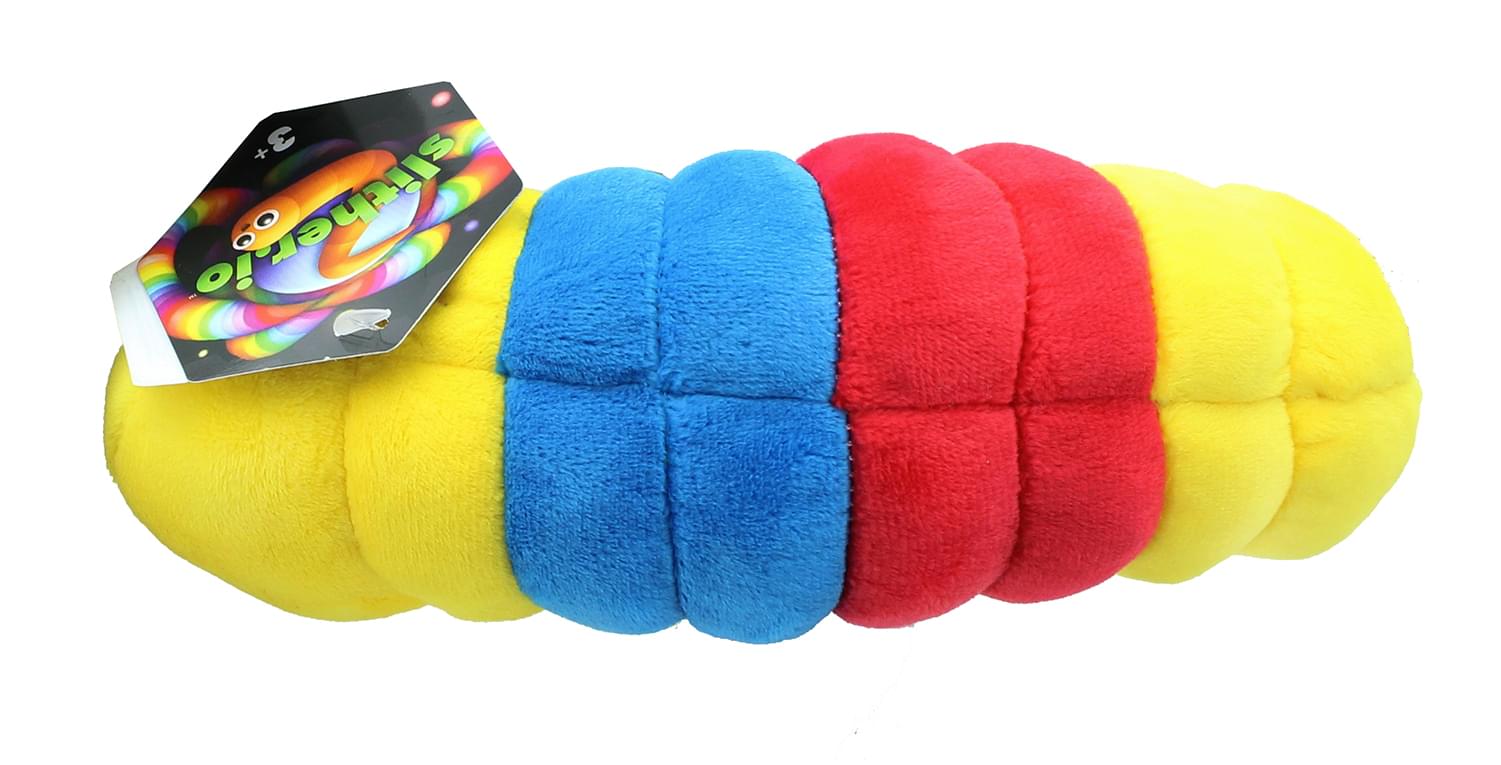 Slither.IO 8 Inch Bendable Plush | Yellow/Blue/Red