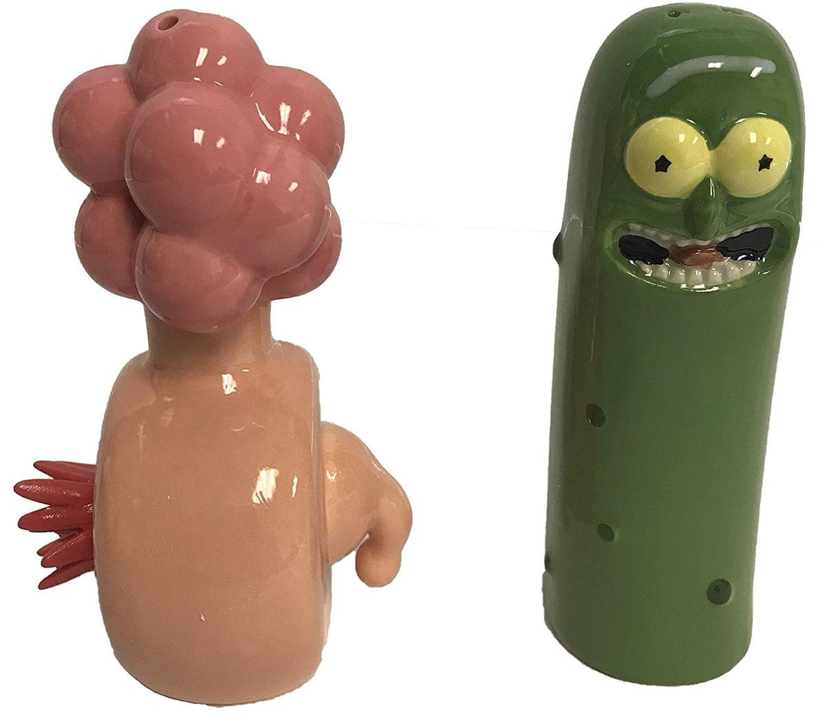 Rick and Morty Plumbus/ Pickle Rick Salt and Pepper Shaker Set