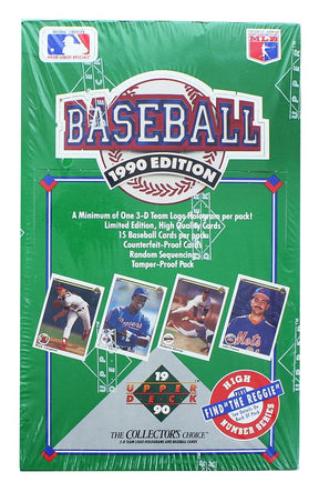 MLB 1990 Upper Deck Baseball Trading Cards High Series Factory Sealed Wax Box
