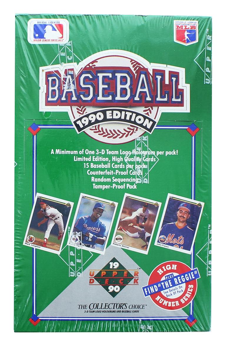 MLB 1990 Upper Deck Baseball Trading Cards High Series Factory Sealed Wax Box
