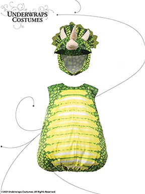 Triceratops Green Printed Children's Costume