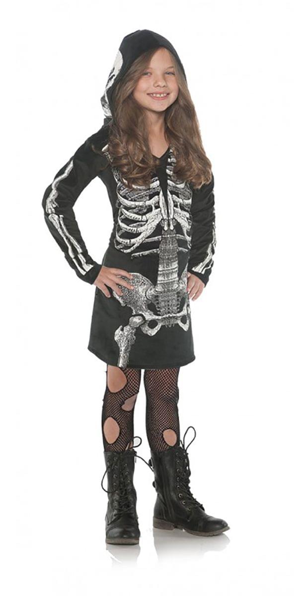 Skeleton Hoodie Dress Child Costume