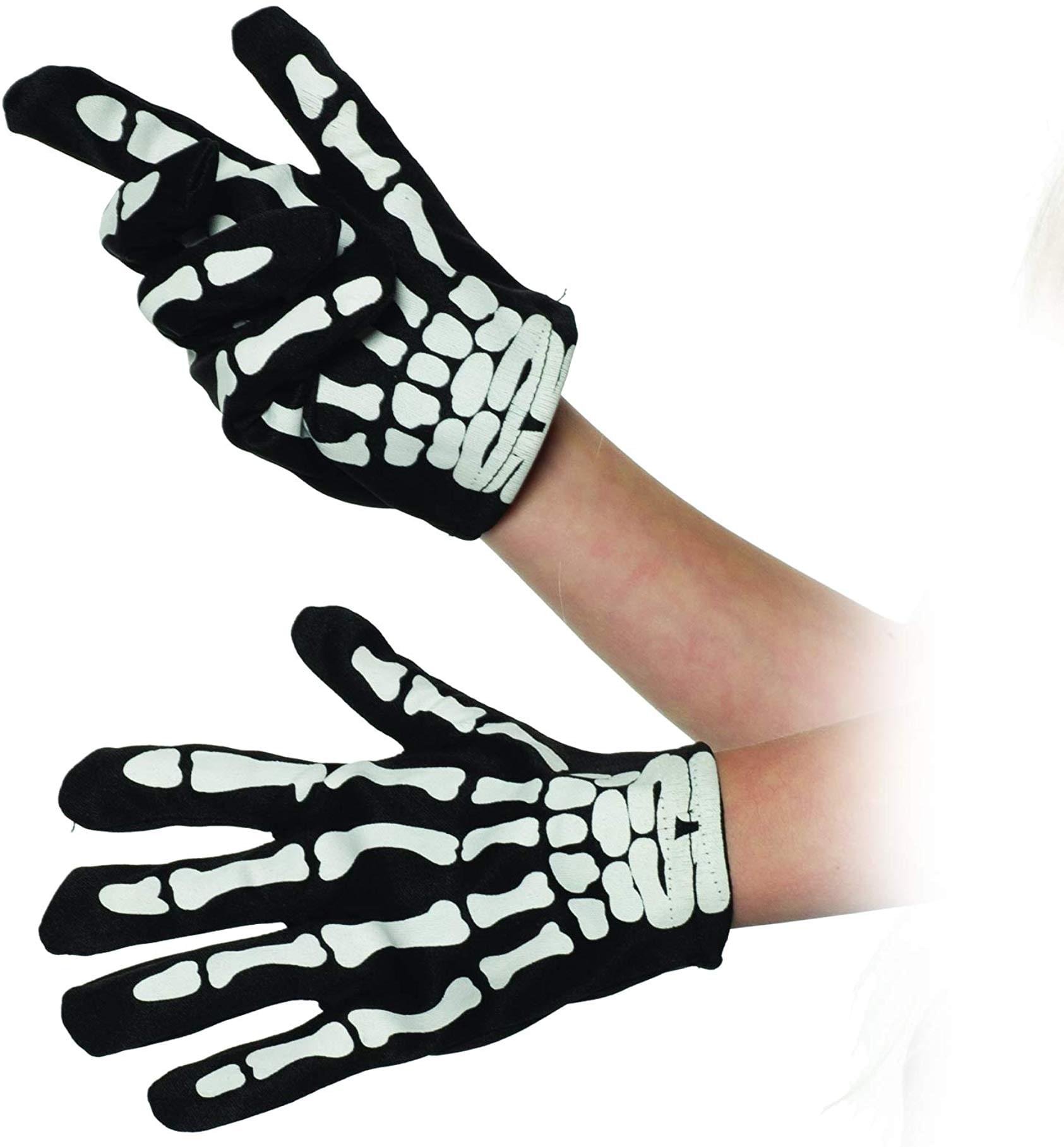 Skeleton Child Costume Gloves | One Size