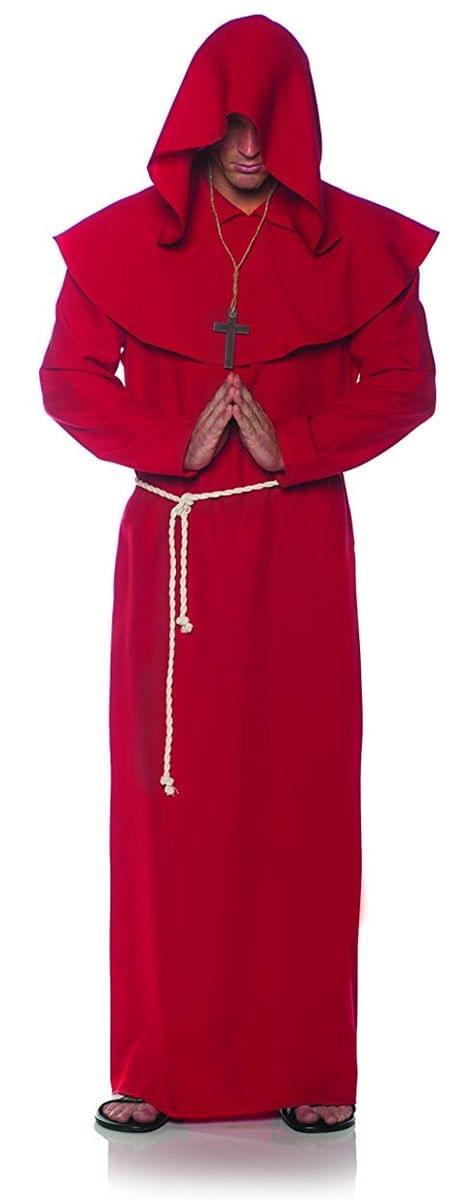 Monk Adult Costume Robe - Red