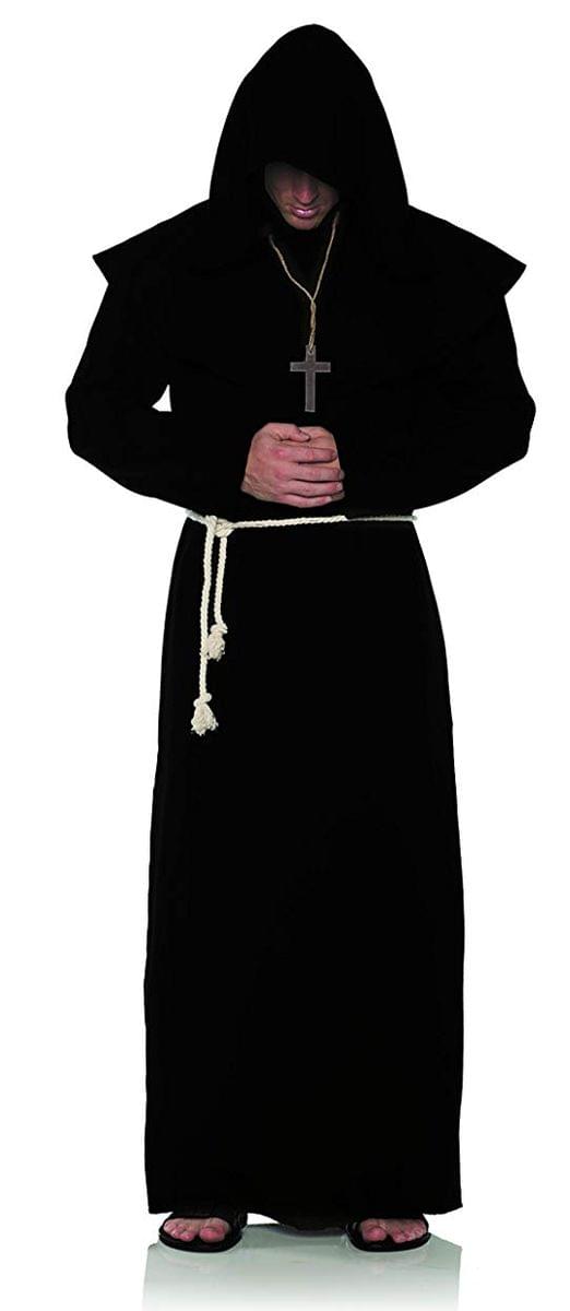 Monk Adult Costume Robe - Black