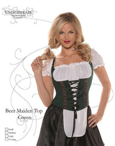 Sexy Beer Maiden Green Costume Top