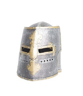 Knight Box Helmet Silver Adult Costume OS