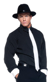 Gangster Men's Costume Shirt, Striped: One Size