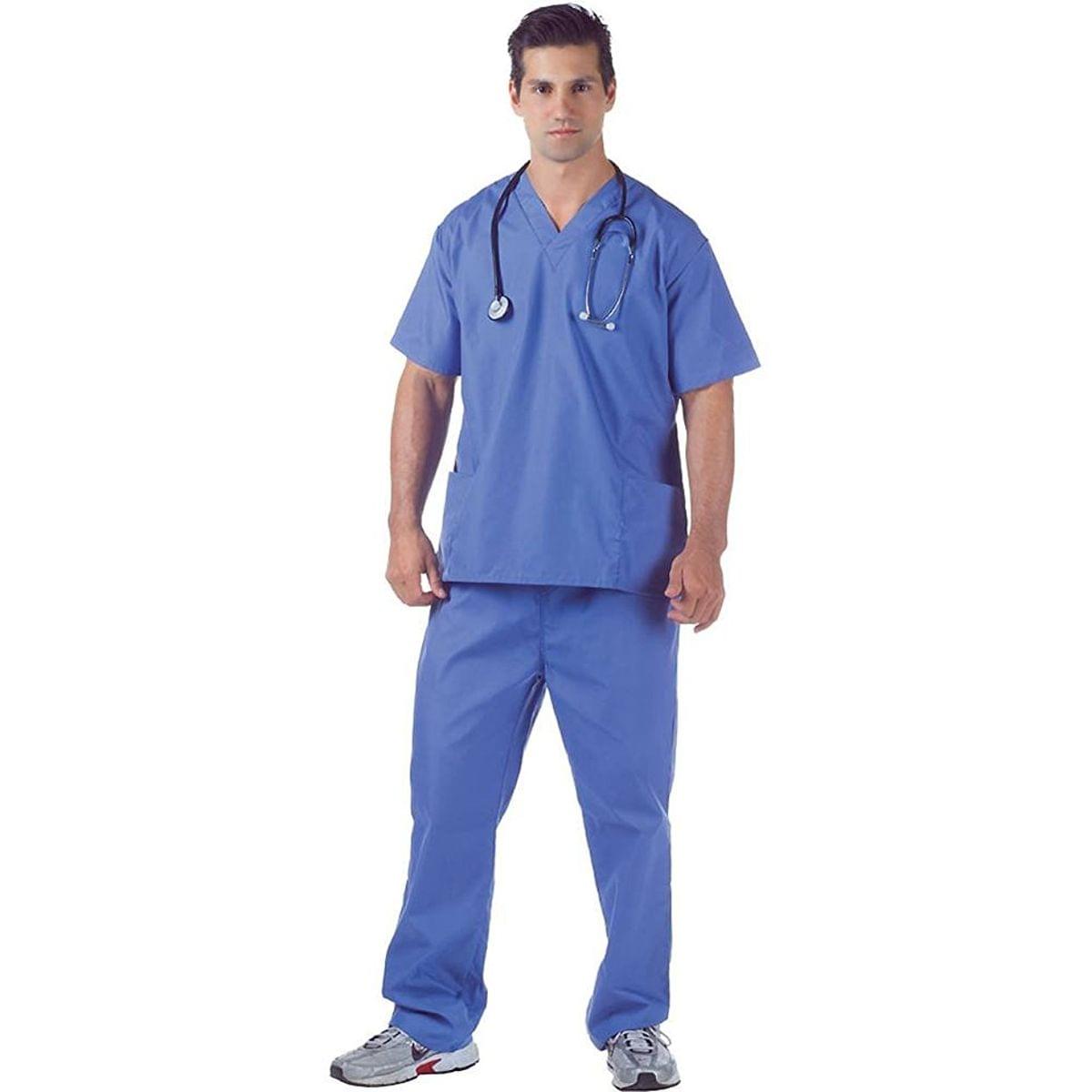 Blue Hospital Scrubs Adult Costume
