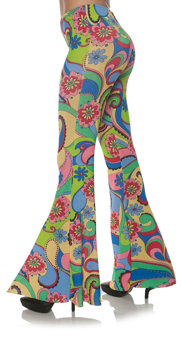 70's Flower Bell Bottoms Women's Costume Pants