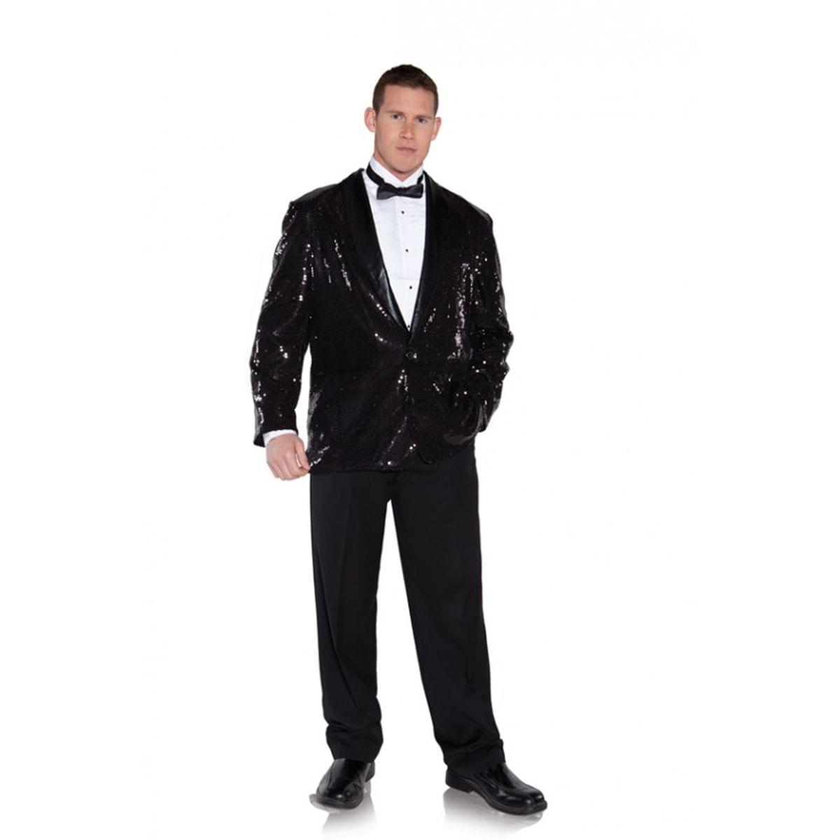 Black Shimmer Sequin Adult Costume Jacket