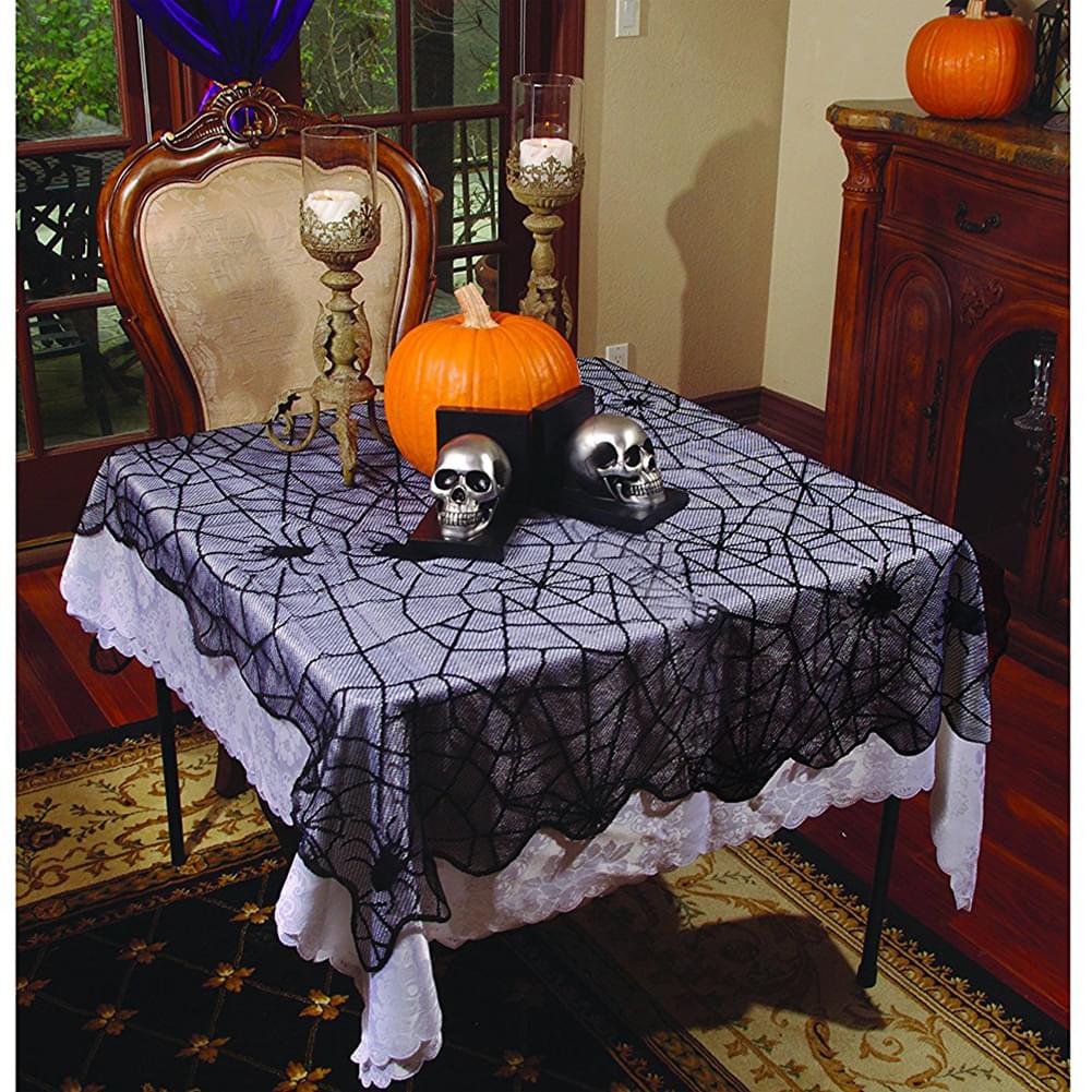 Spider Webs Lace Table Runner-Rounded