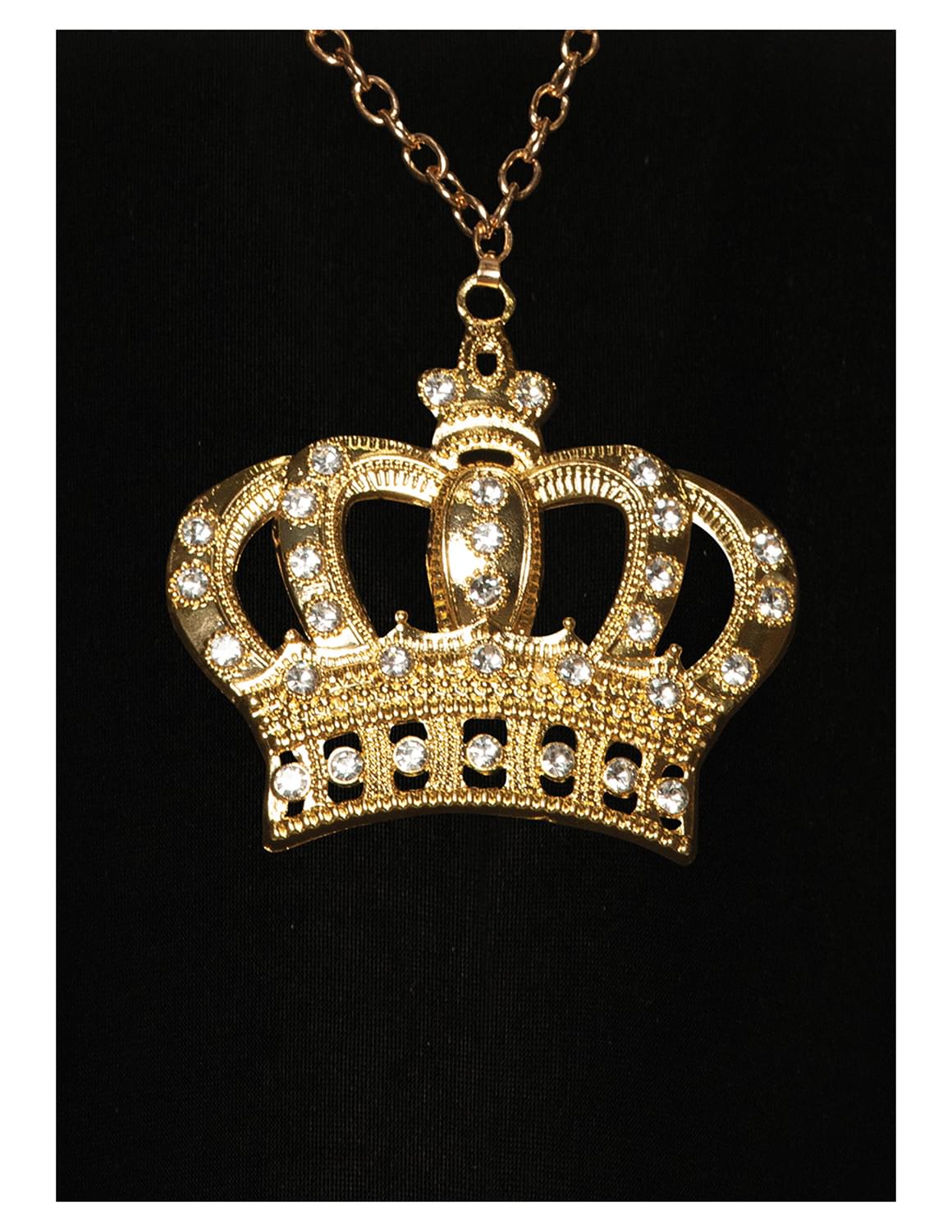 Gold Crown Necklace Costume Jewelry