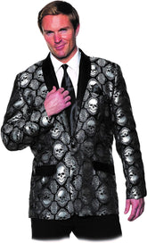 Silver Jacard Skull Jacket Adult Costume