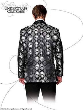 Silver Jacard Skull Jacket Adult Costume