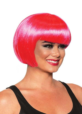 Bob Cut One Size Adult Costume Wig | Pink