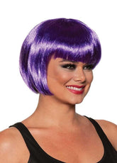 Bob Cut One Size Adult Costume Wig | Purple