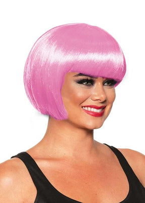 Bob Cut One Size Adult Costume Wig | Bubble Gum Pink