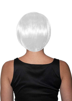 Bob Cut One Size Adult Costume Wig | White