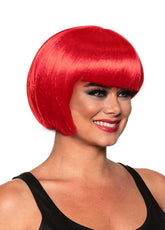 Bob Cut One Size Adult Costume Wig | Red