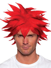 Spiky One Size Adult Costume Crunchyroll Anime Wig | Red