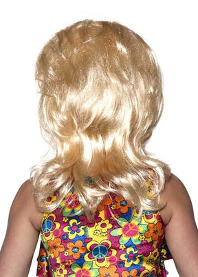 60s Bufant with Headband One Size Adult Costume Wig | Blonde