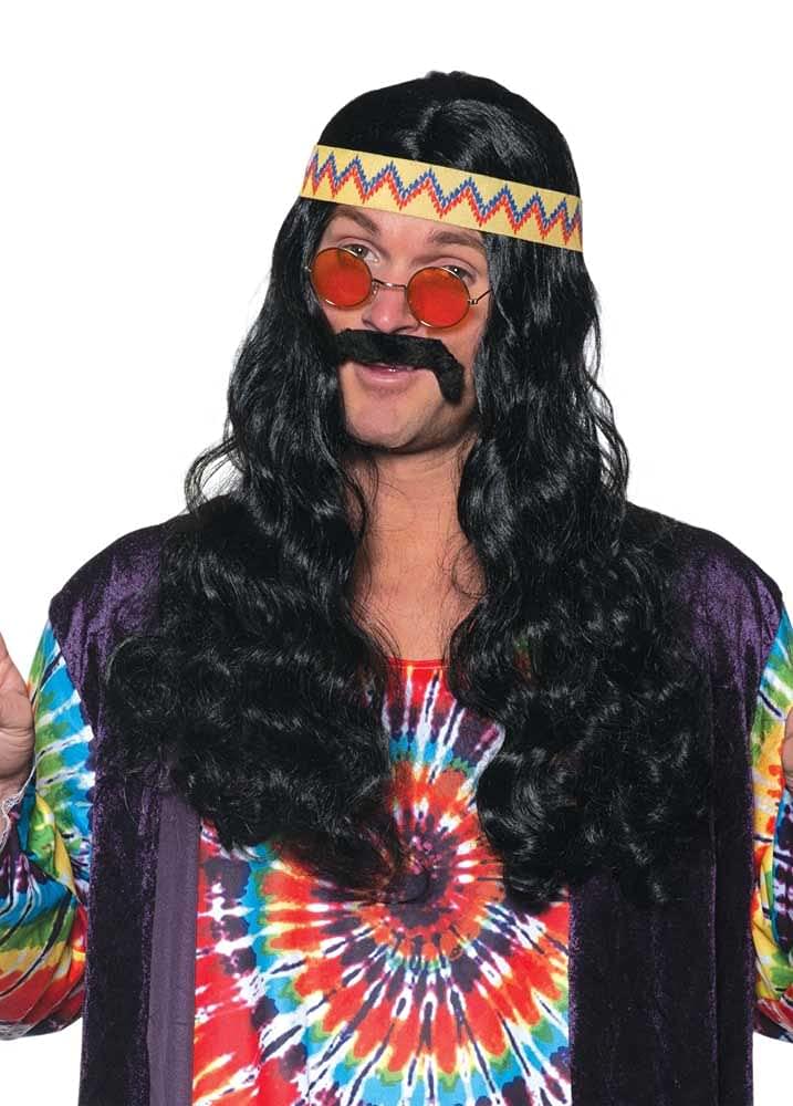 Long Curly Hippie One Size Adult Costume Wig | One Size