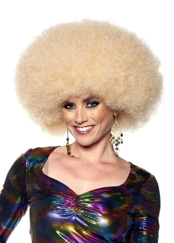 Afro One Size Adult Costume Wig | Blonde