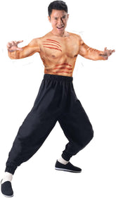 Bruce Lee Muscle Shirt With Cuts Adult Costume