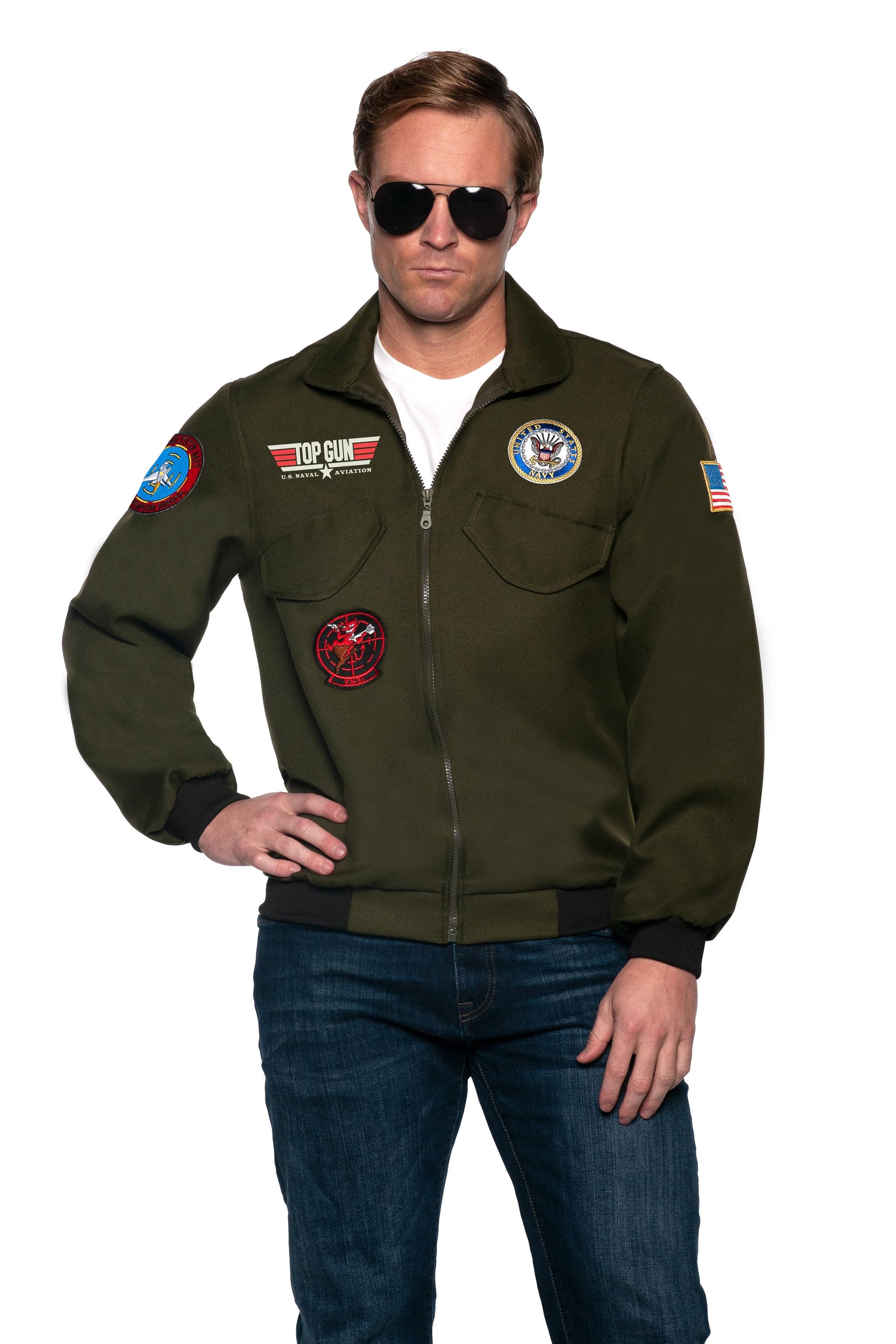 Navy Top Gun Pilot Jacket Adult Costume
